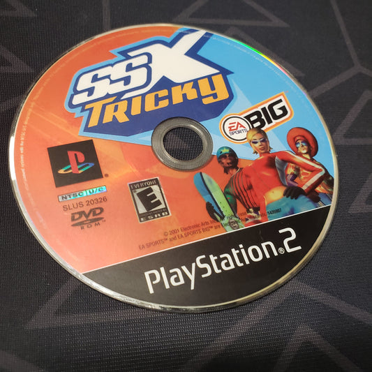 Image shows the label side of the game disc for the video game SSX Tricky for Playstation 2