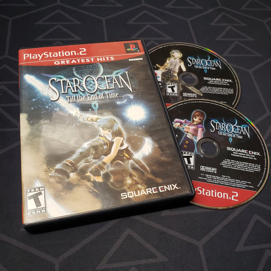 Image shows the case and two discs for the video game Star Ocean: Till the End of Time for Playstation 2