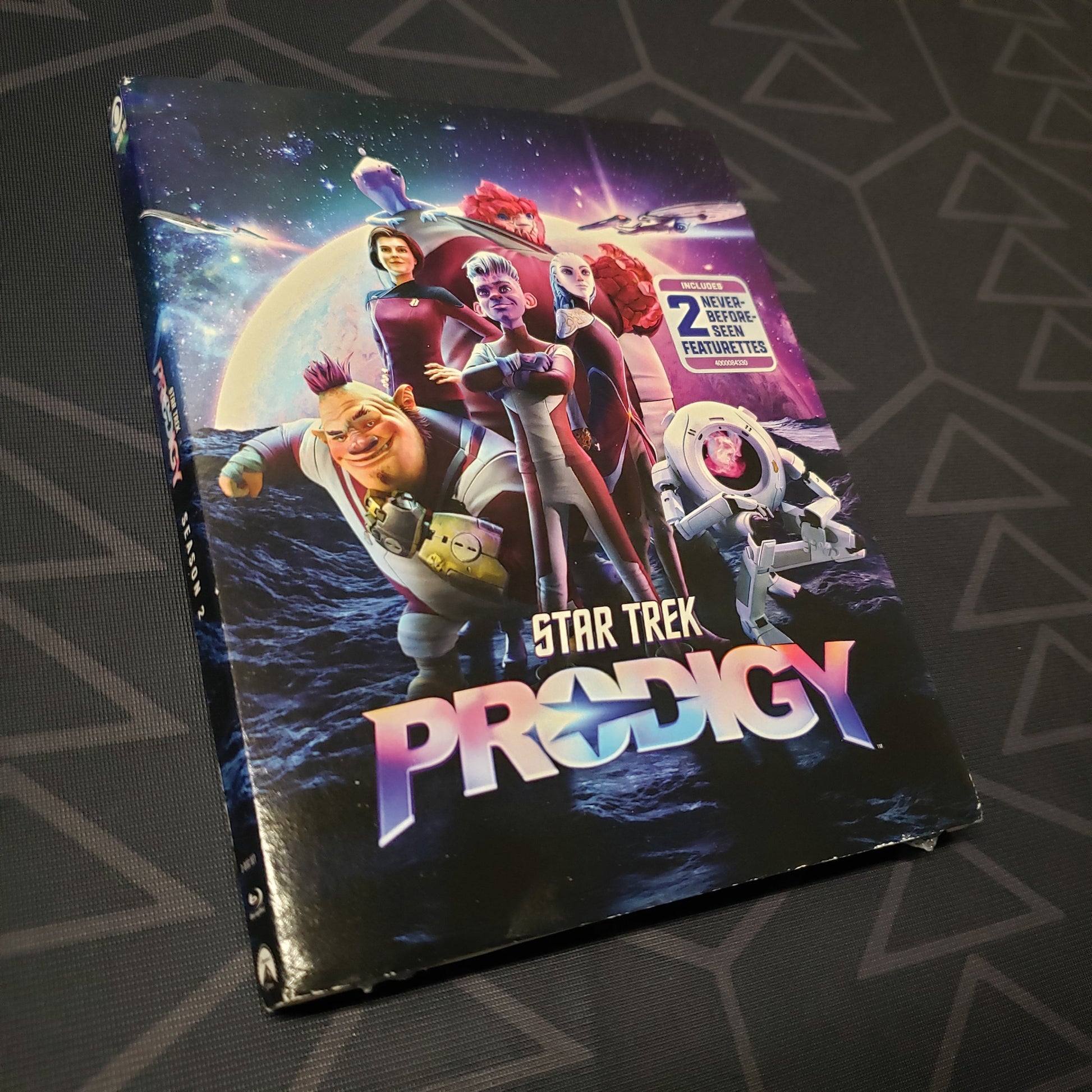 Image shows the front of the case for the second season of Star Trek Prodigy on Blu-Ray