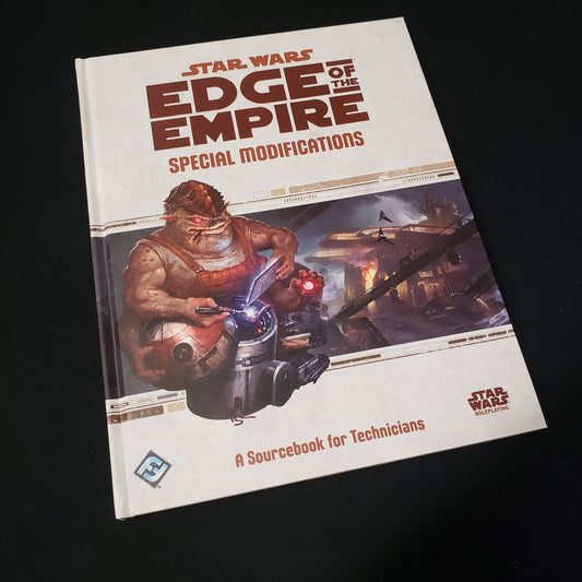 Image shows the front cover of the Special Modifications book for the roleplaying game Star Wars: Edge of the Empire