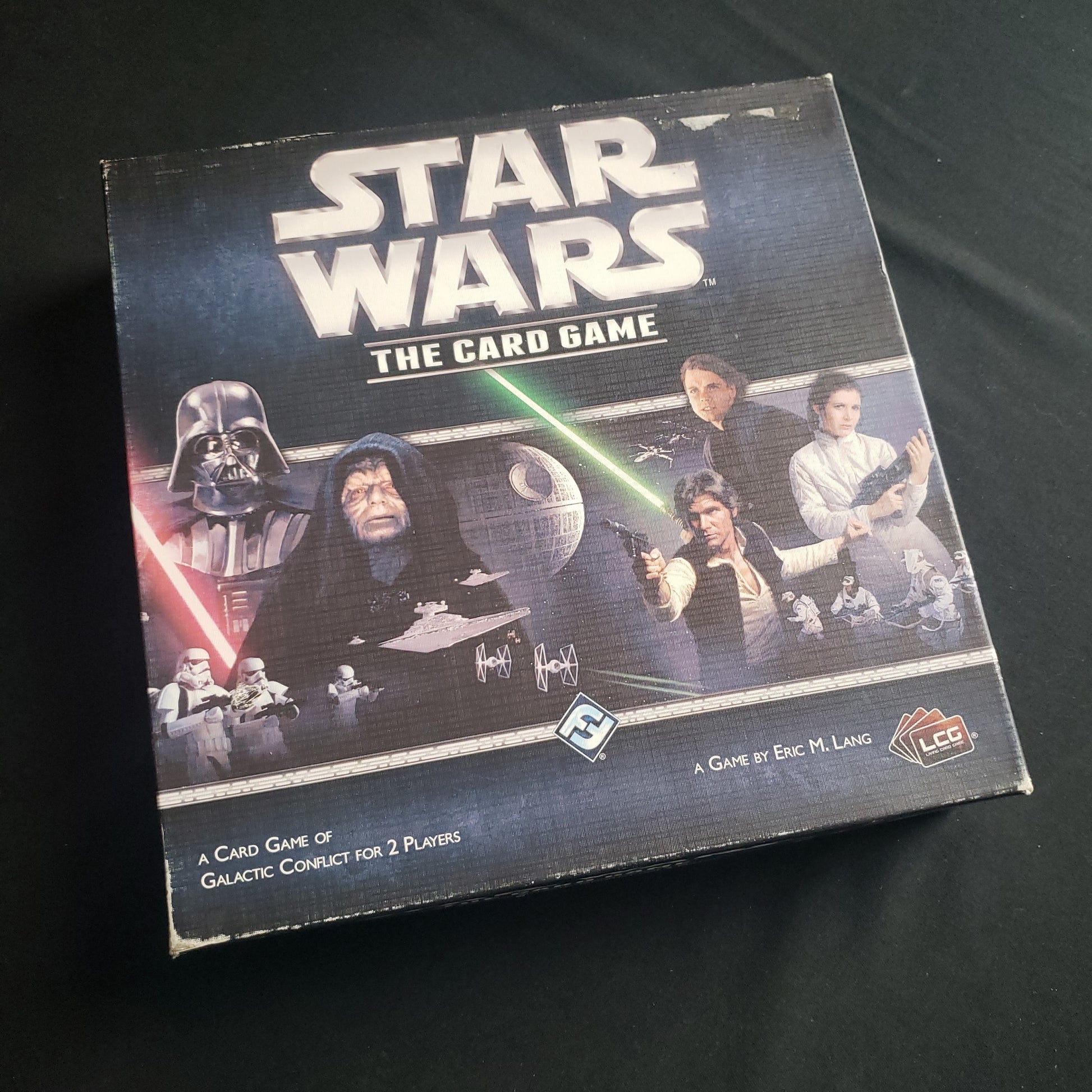 Image shows the front cover of the box of Star Wars: The Card Game