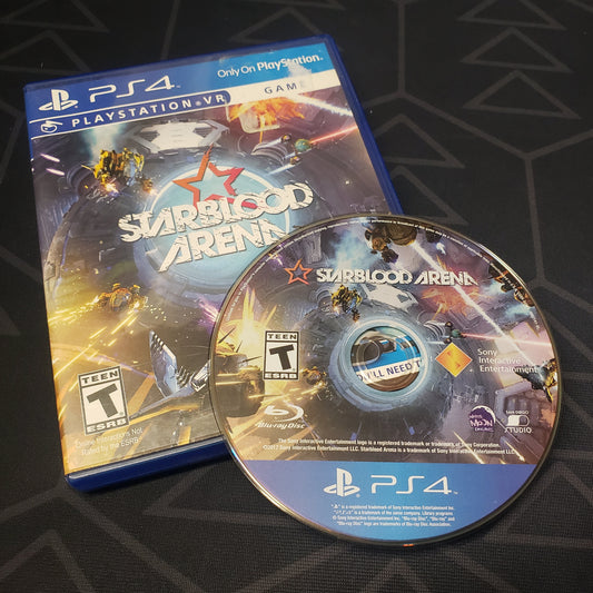 Image shows the case & disc for the video game Starblood Arena for Playstation 4