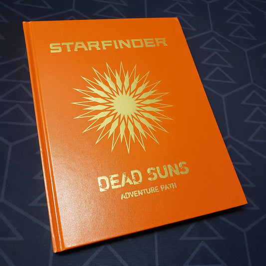 Image shows the front cover of the Dead Suns Adventure Path (Special Edition) book for the roleplaying game Starfinder 1E