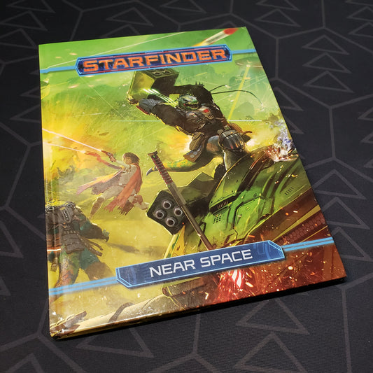 Image shows the front cover of the Near Space book for the roleplaying game Starfinder 1E