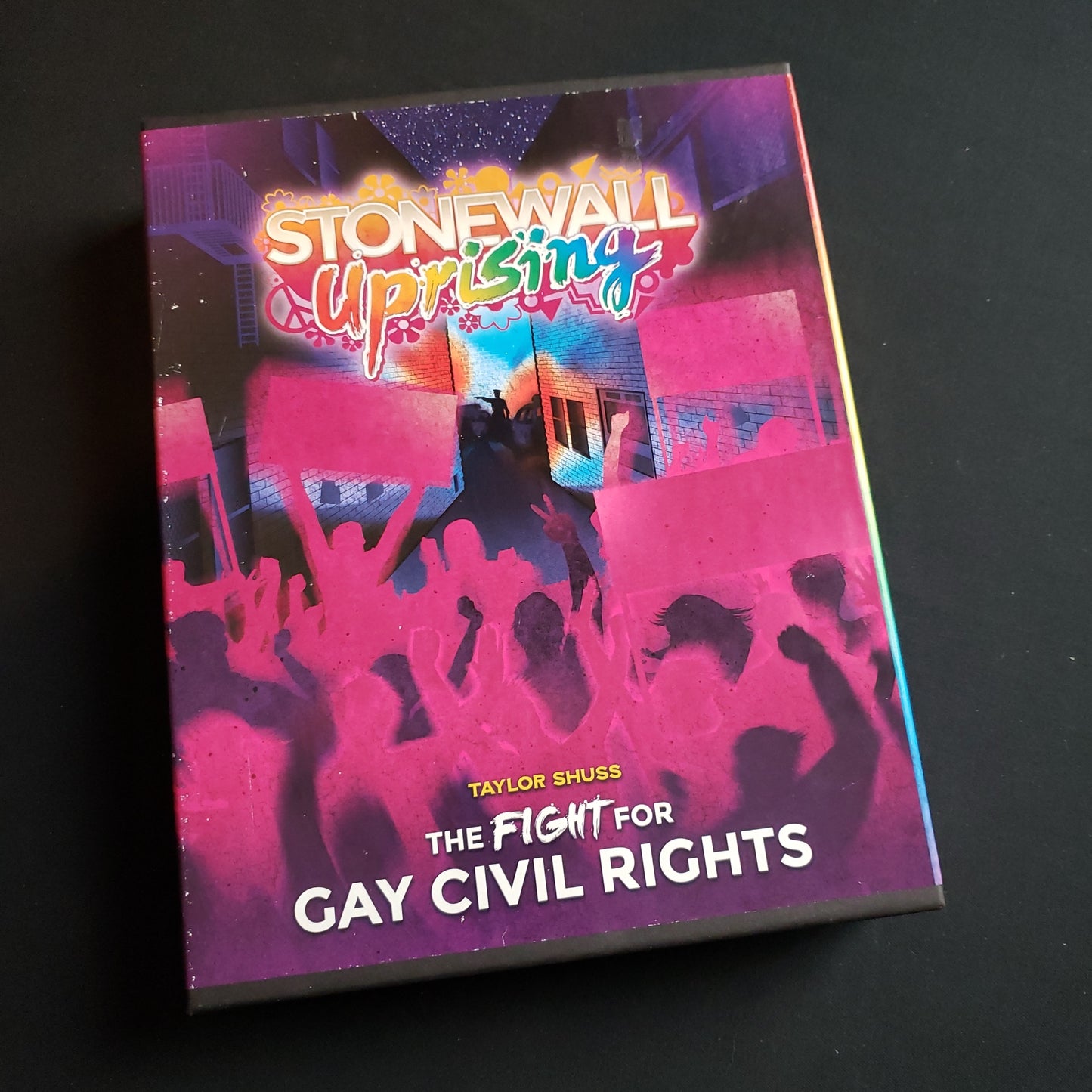 Image shows the front cover of the box of the Stonewall Uprising board game