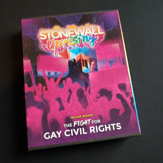 Image shows the front cover of the box of the Stonewall Uprising board game