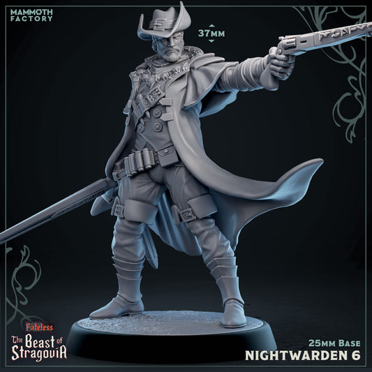 Image shows a 3D render of a human ranger gaming miniature.