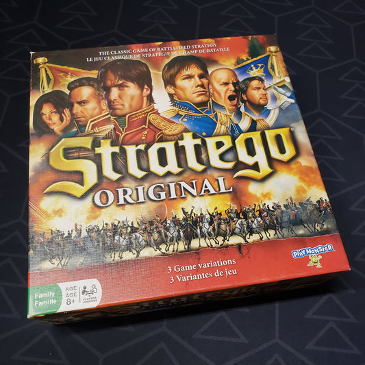 Image shows the front cover of the box for the Stratego Original board game