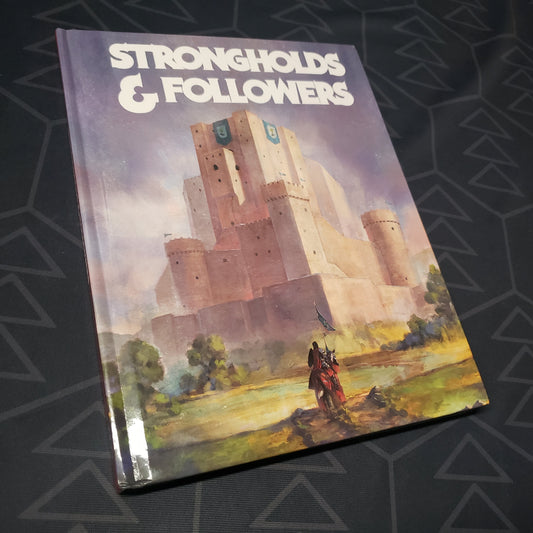 Image shows the front cover of the Strongholds & Followers (5E) roleplaying game book