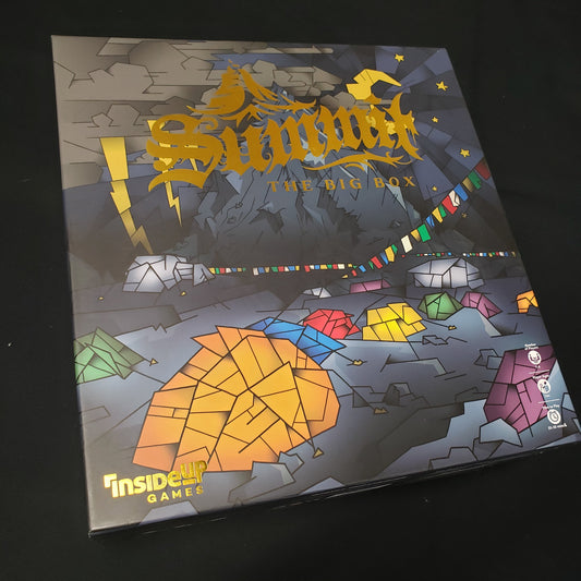 Image shows the front cover of the box for the board game Summit: The Big Box