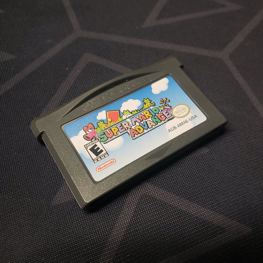 Image shows the front of the cartridge for the video game Super Mario Advance for Nintendo Game Boy Advance