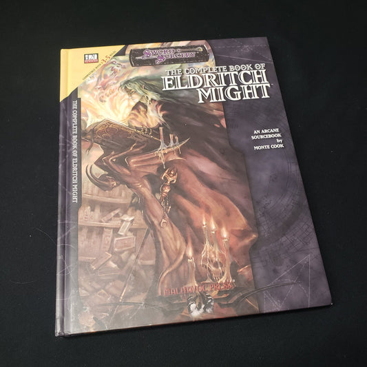 Image shows the front cover of the Complete Book of Eldritch Might for the roleplaying game Sword & Sorcery