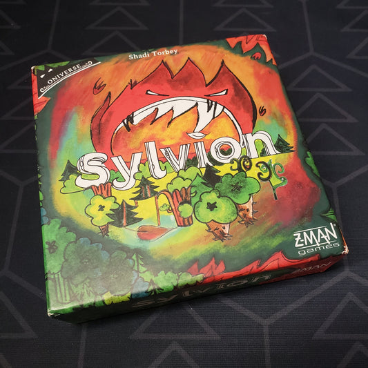 Image shows the front cover of the box for the Sylvion card game