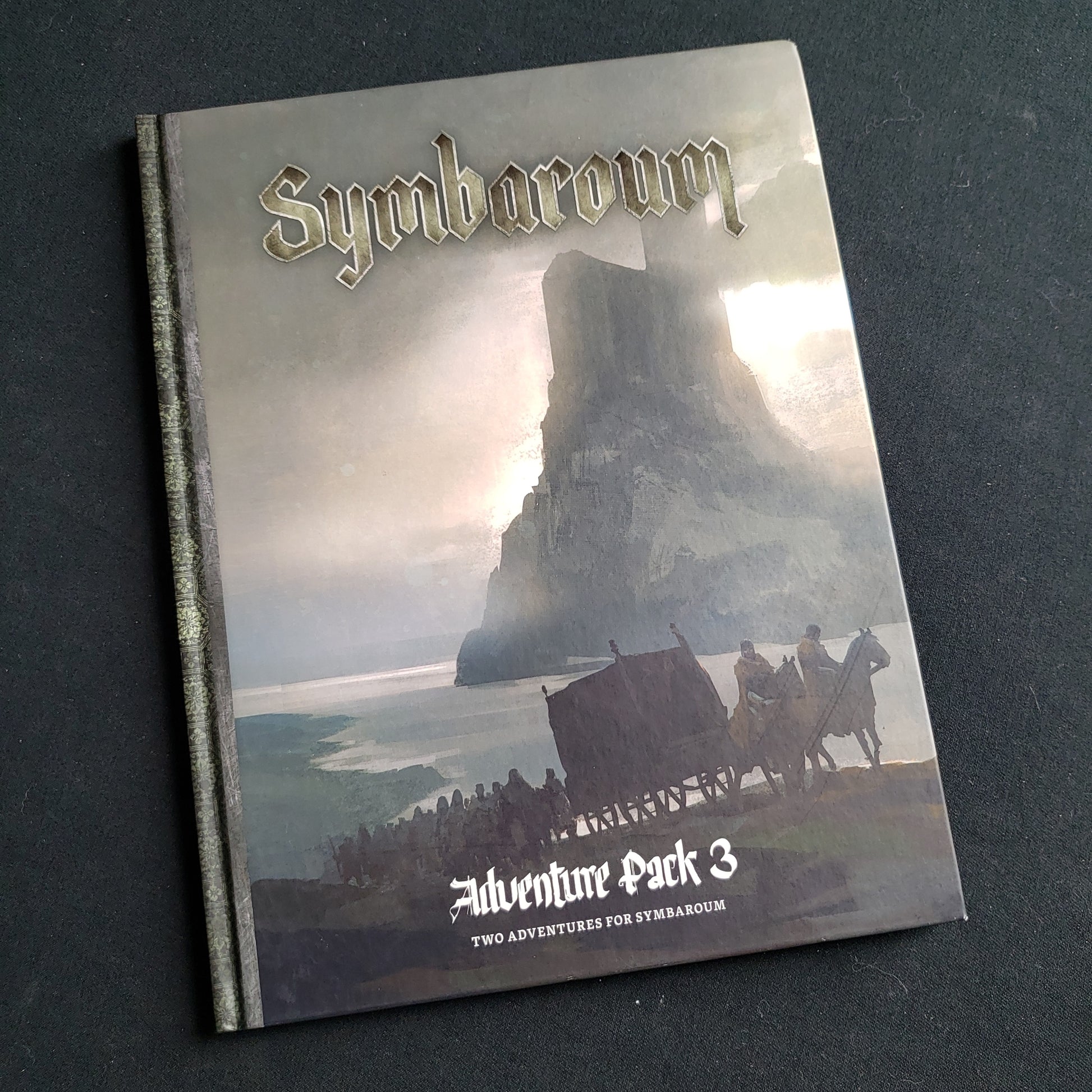 Image shows the front cover of the Adventure Pack 3 book for the Symbaroum roleplaying game