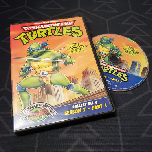 Image shows the case & disc for the Season 7, Part 1 episode disc of the animated TV series Teenage Mutant Ninja Turtles on DVD