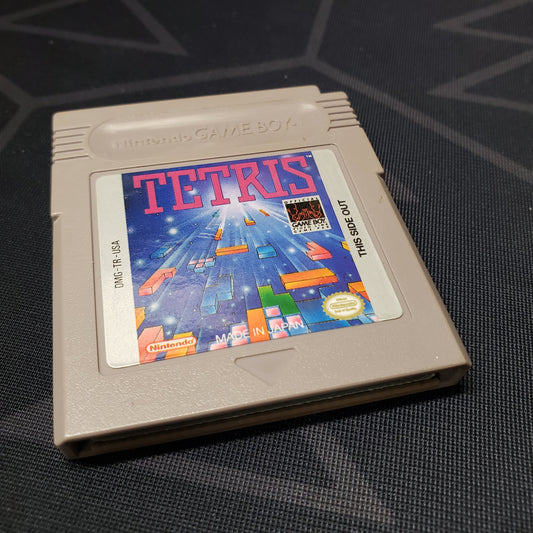 Image shows the front of the cartridge for the video game Tetris for Nintendo Game Boy