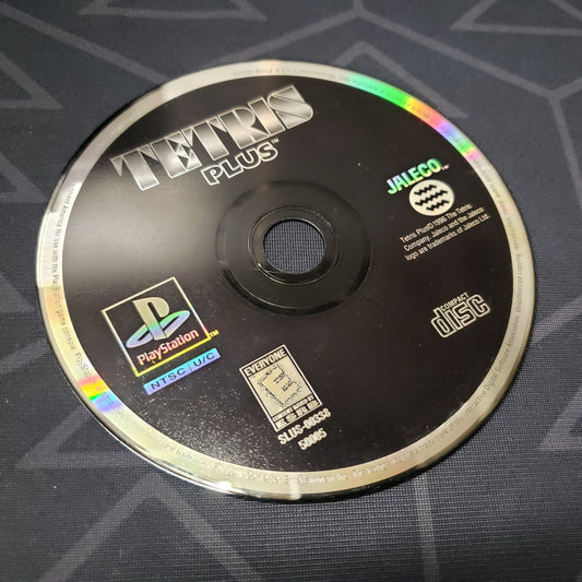 Image shows the label side of the game disc for the video game Tetris Plus for Playstation 1