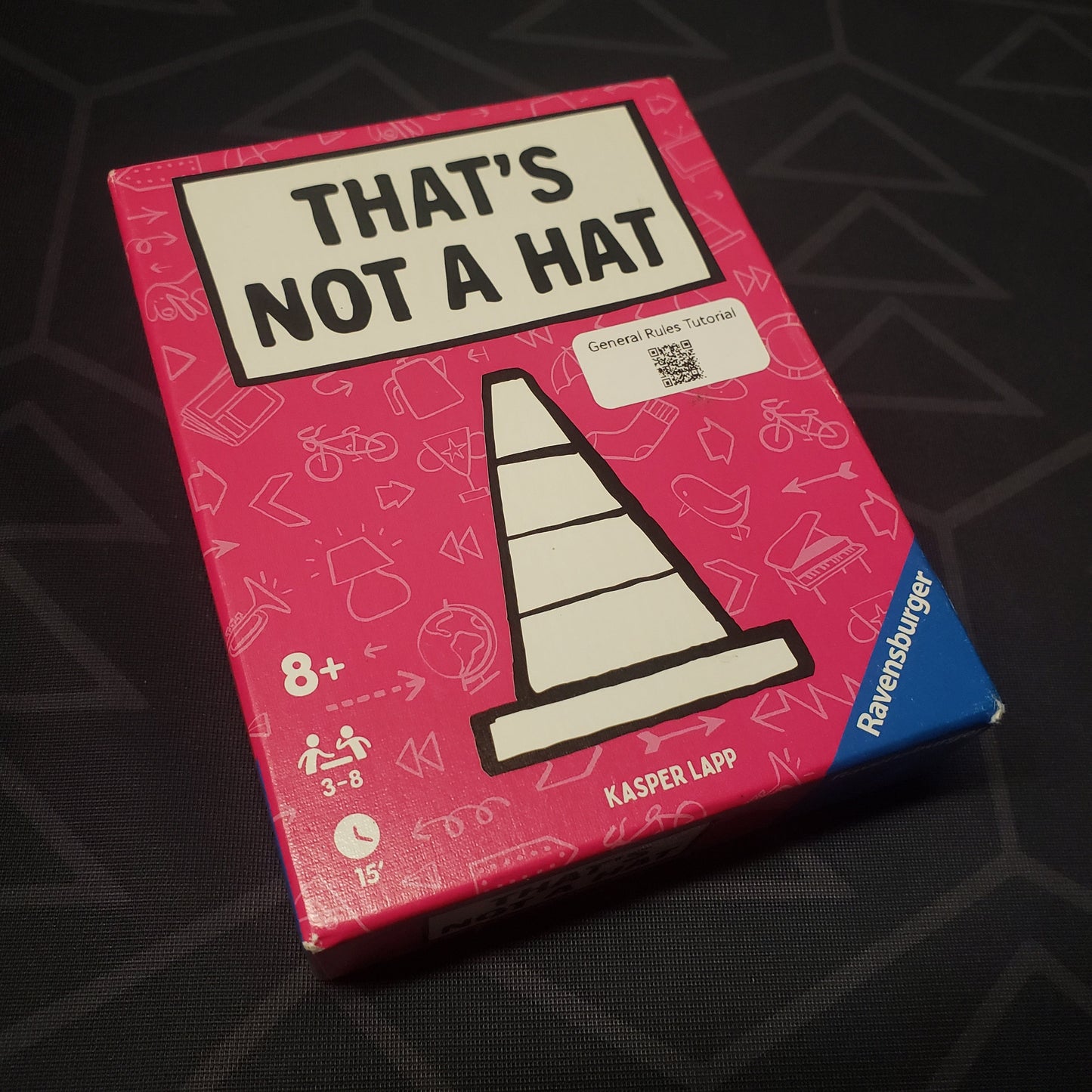 Image shows the front cover of the box for the card game That's Not a Hat