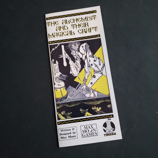Image shows the front of the Alchemist and Their Magical Craft supplement for the Troika! roleplaying game