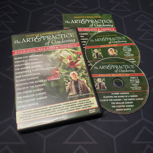 Image shows the case, insert & two discs for the movie The Art & Practice of Gardening: England, Ireland & America on DVD