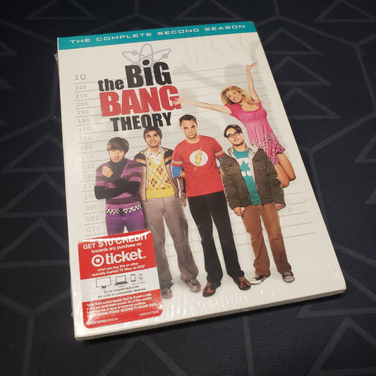 Image shows the front of the case for the second season of The Big Bang Theory on DVD