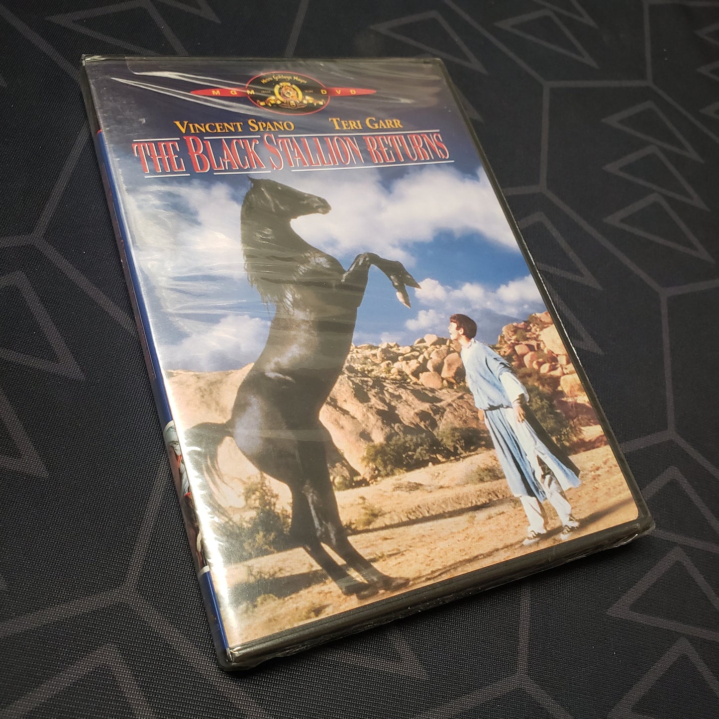 Image shows the front of the case for the movie The Black Stallion Returns on DVD