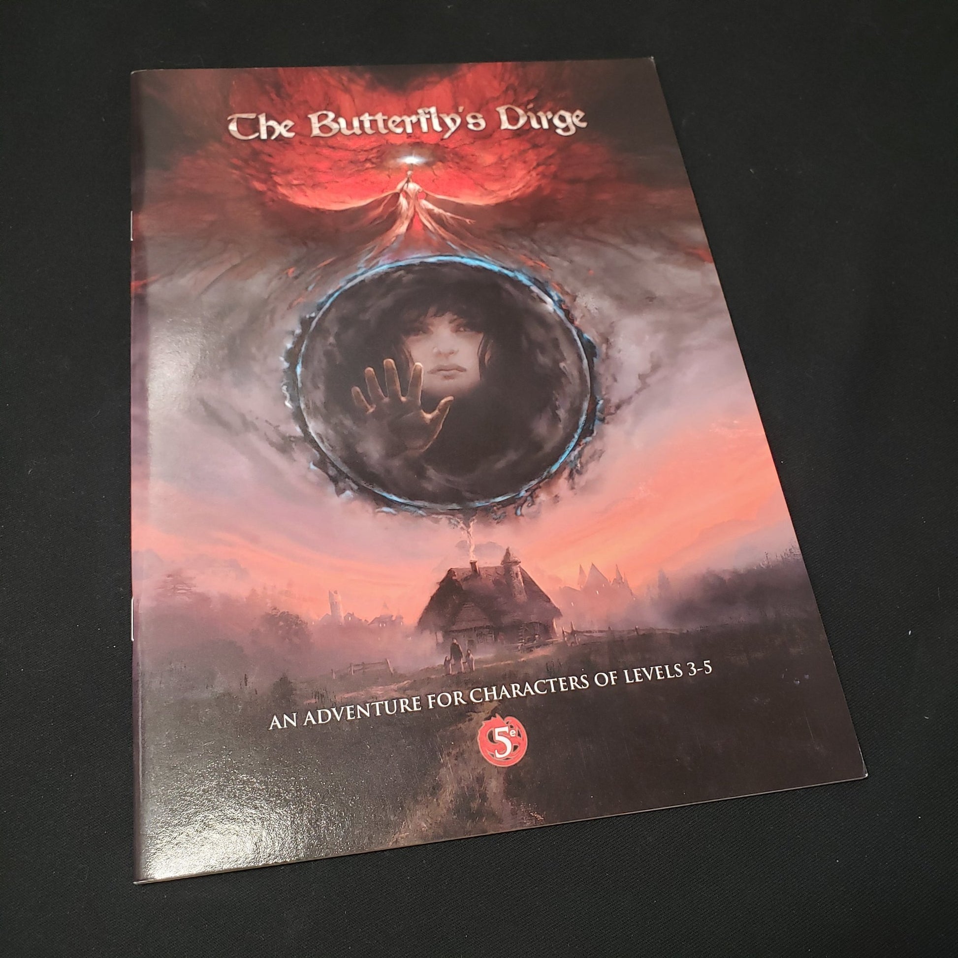 Image shows the front cover of the Butterfly's Dirge roleplaying game book