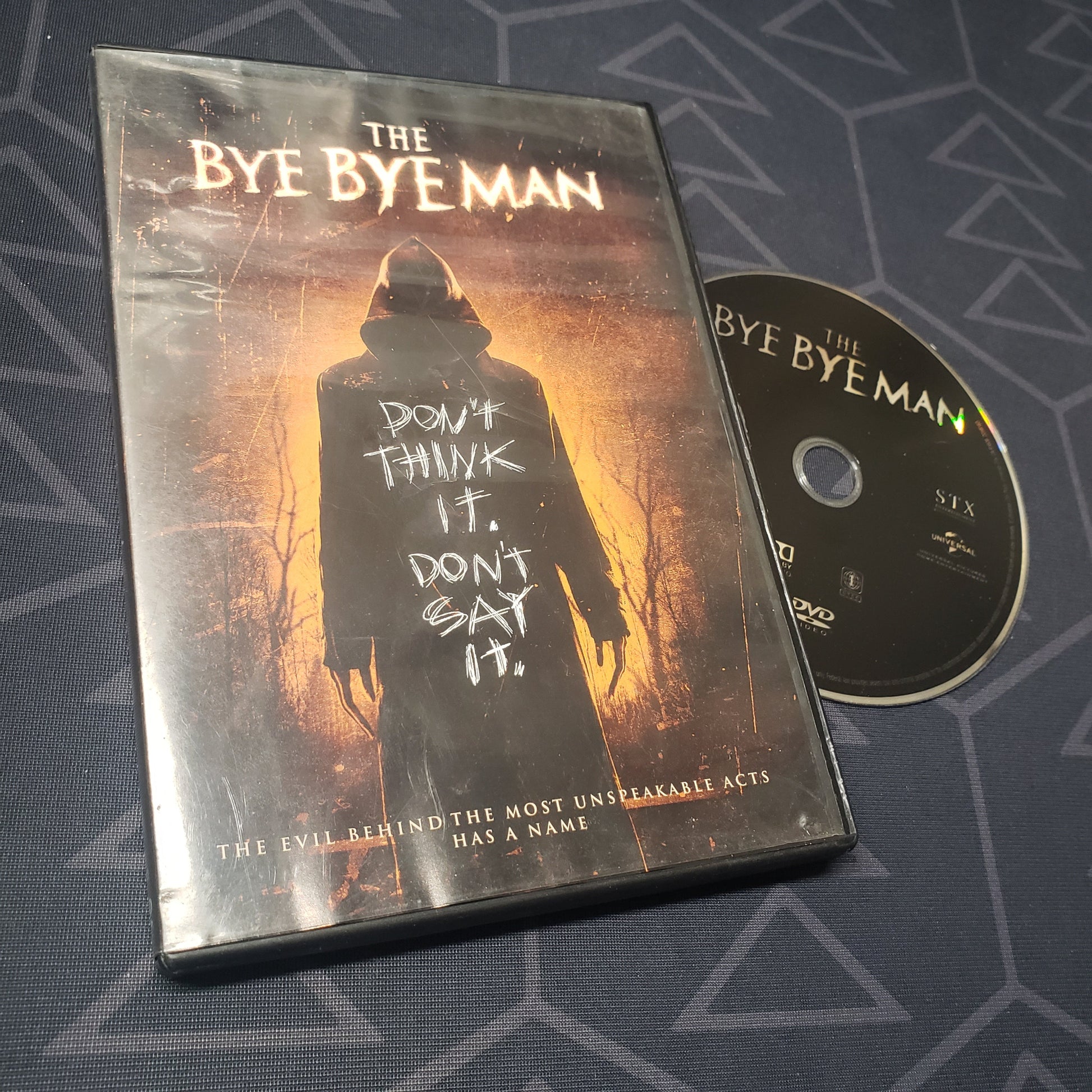 Image shows the case & disc for the movie The Bye Bye Man on DVD