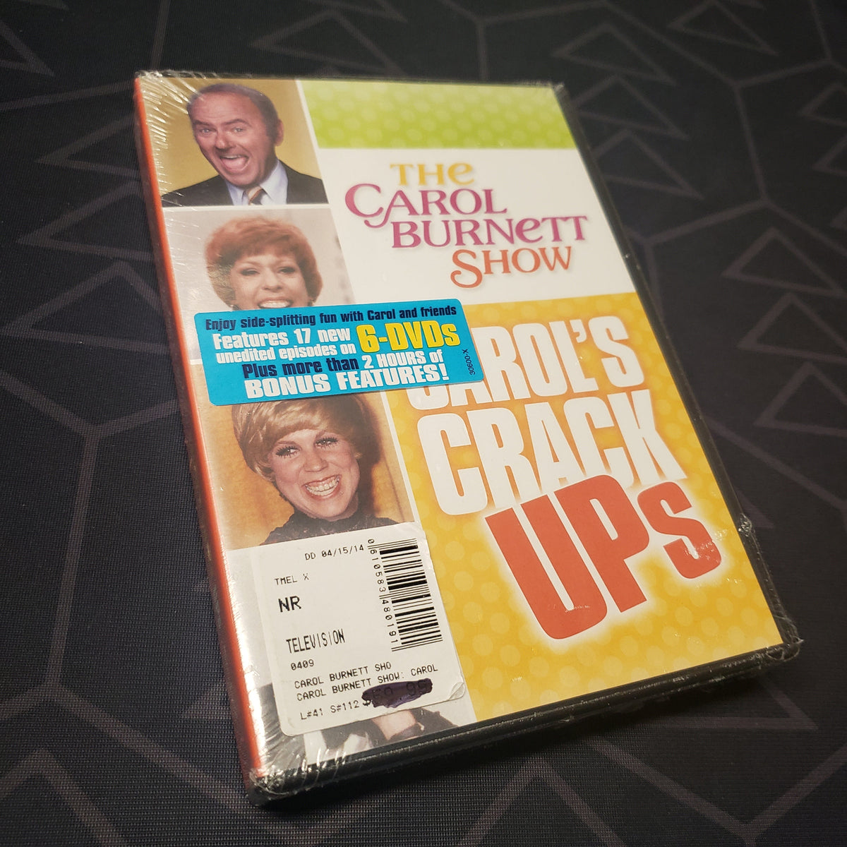 Image shows the front of the case for episode collection set of The Carol Burnett Show: Carol's Crack-Ups on DVD