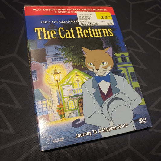 Image shows the front of the slipcover for the movie The Cat Returns on DVD