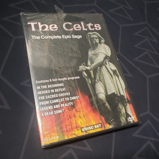 Image shows the front of the case for the TV miniseries set The Celts: The Complete Epic Saga on DVD
