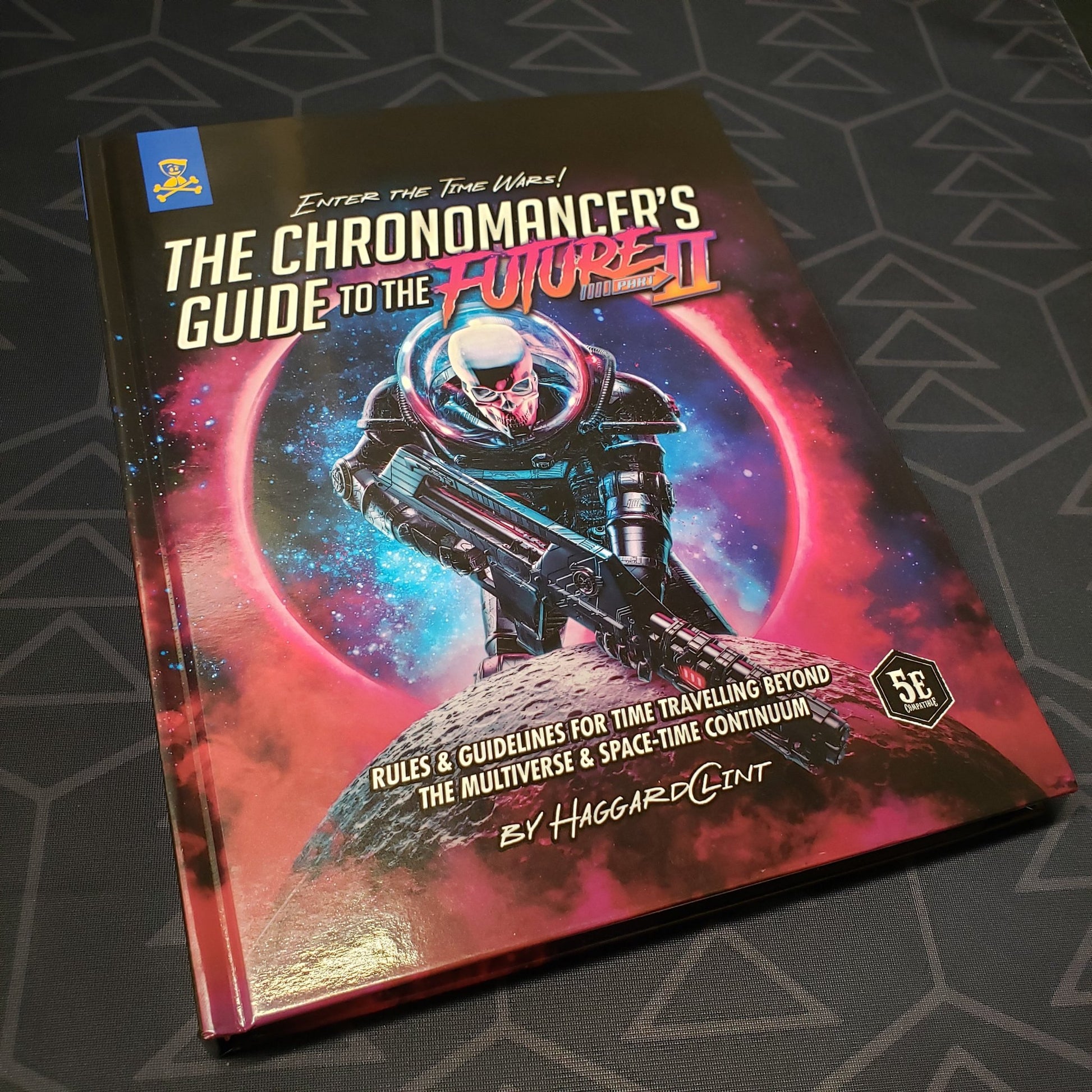 Image shows the front cover of the Chronomancer's Guide to the Future: Part II roleplaying game book