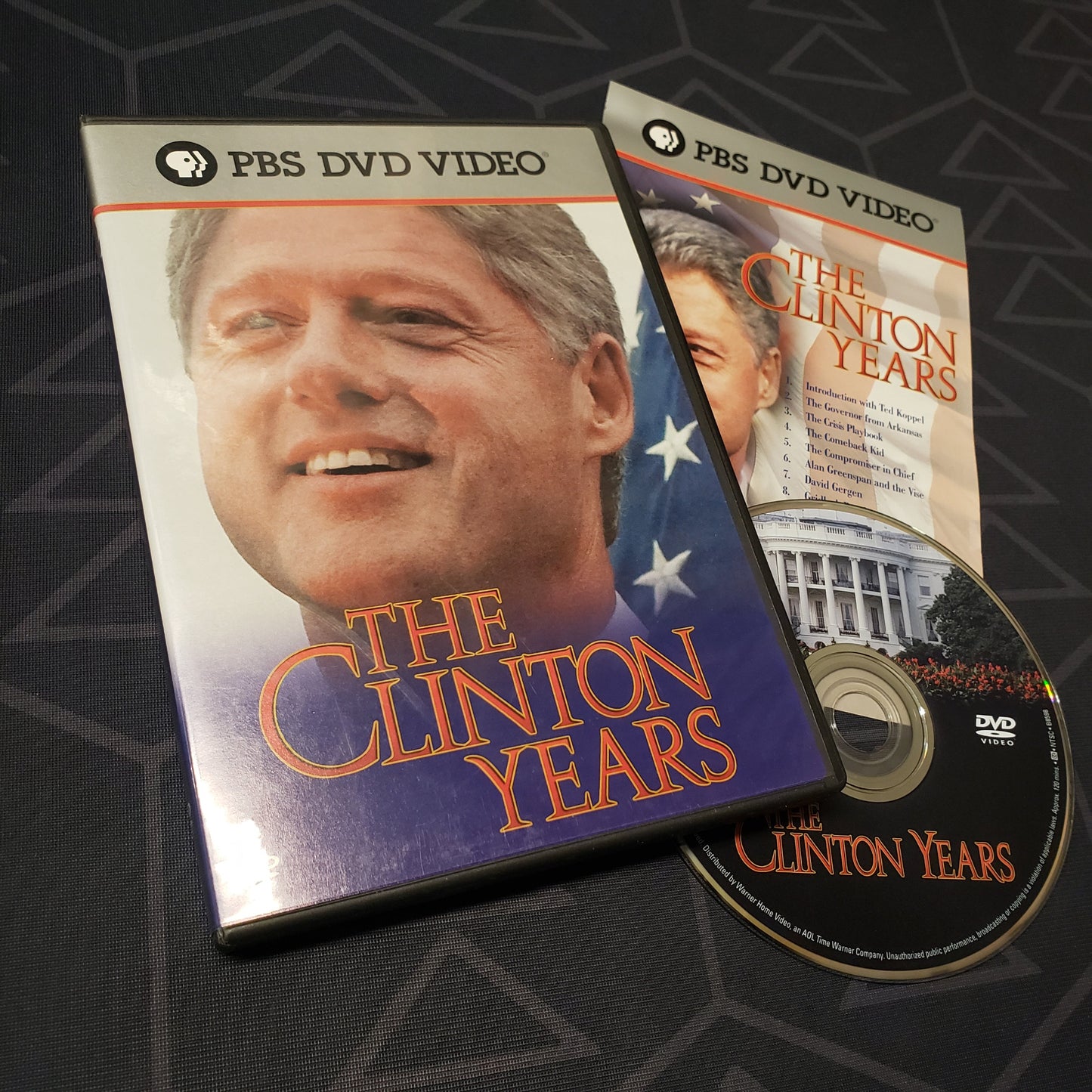 Image shows the case, insert & disc for the movie The Clinton Years on DVD