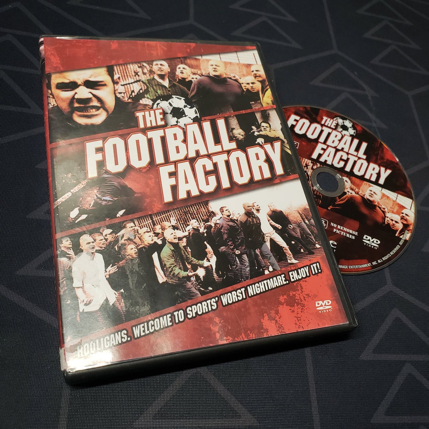 Image shows the case & disc for the movie The Football Factory on DVD