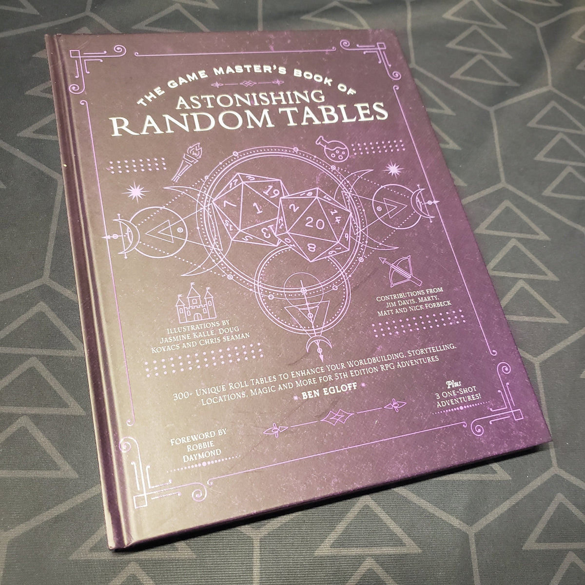 Image shows the front cover of the Game Master's Book of Astonishing Random Tables roleplaying game book