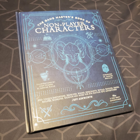 Image shows the front cover of the Game Master's Book of Non-Player Characters roleplaying game book