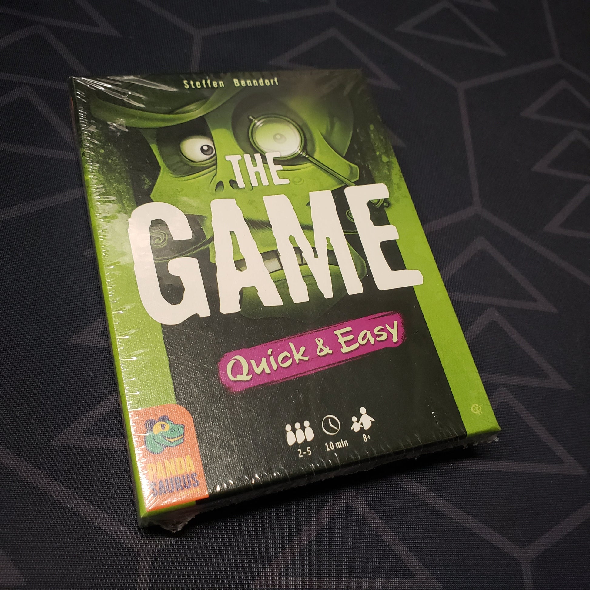 Image shows the front cover of the box for the The Game: Quick & Easy card game