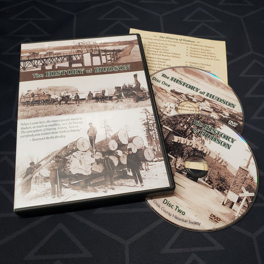 Image shows the case & two discs for the documentary The History of Hudson on DVD