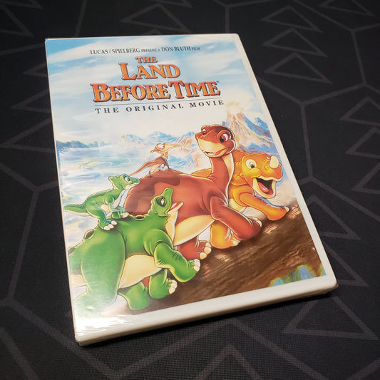 Image shows the front of the case for the movie The Land Before Time on DVD