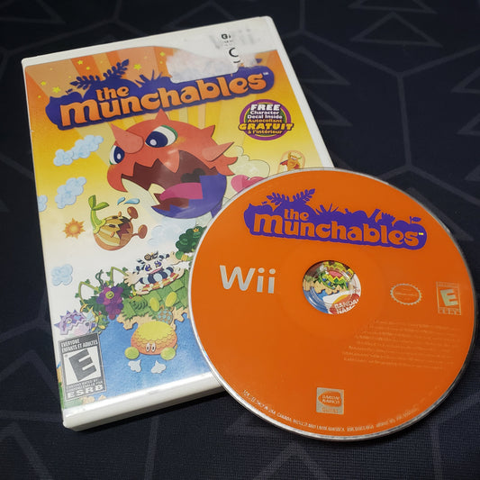 Image shows the case & disc for the video game The Munchables for Nintendo Wii