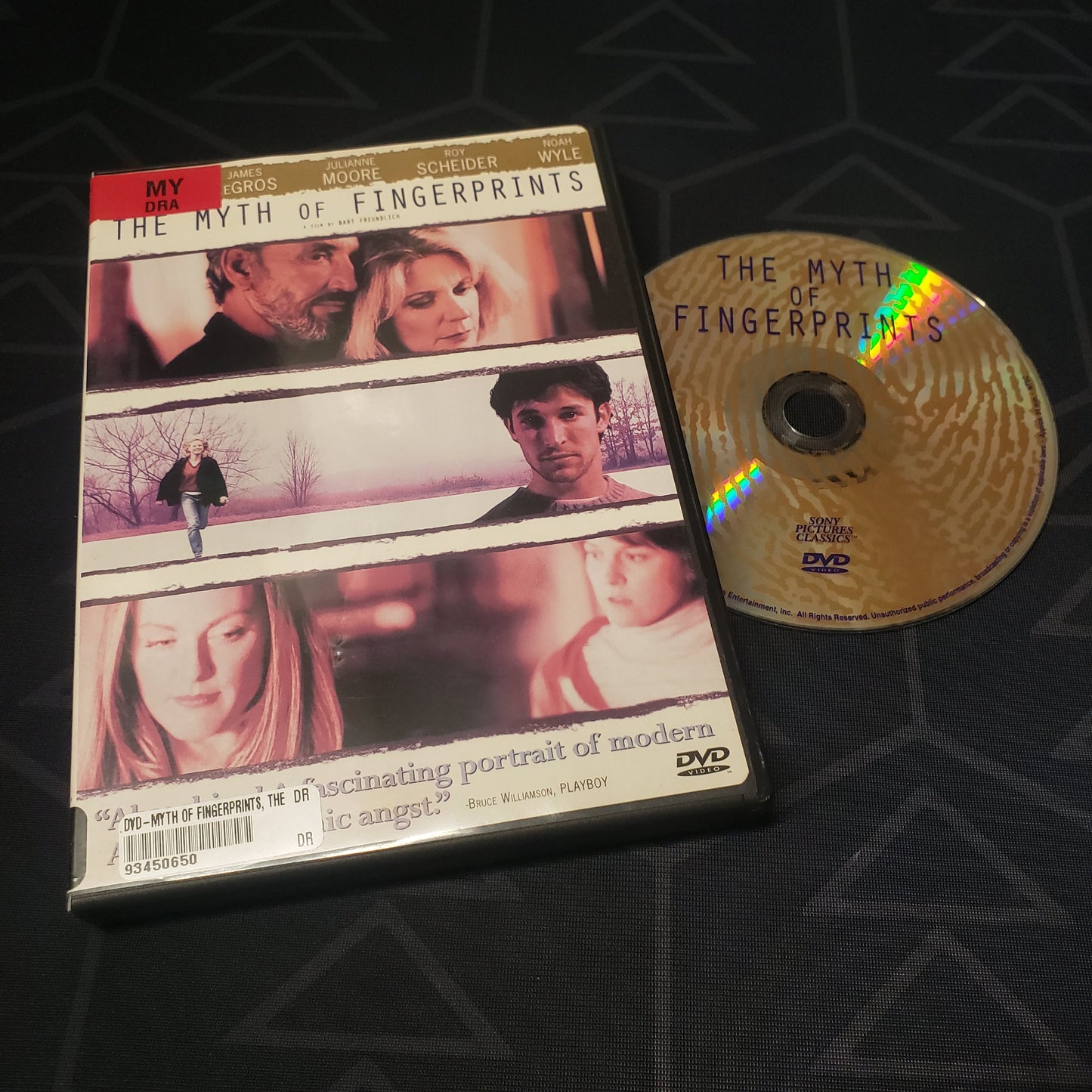 Image shows the case & disc for the movie The Myth of Fingerprints on DVD