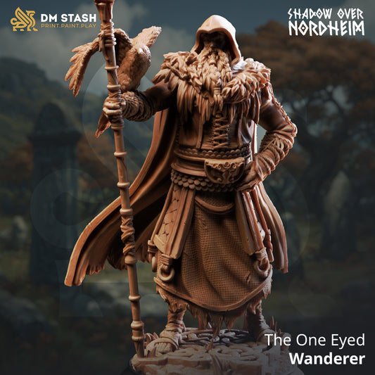 Image shows a 3D render of a human cleric gaming miniature.