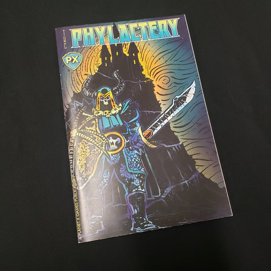Image shows the front cover of the Phylactery #1 roleplaying game book