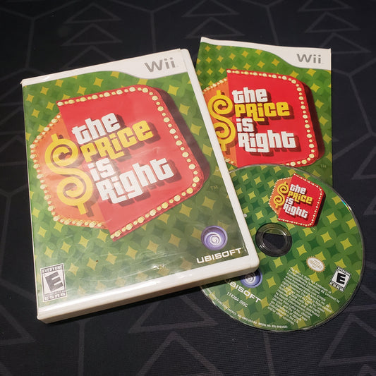 Image shows the case, manual and disc for the video game The Price is Right for Nintendo Wii