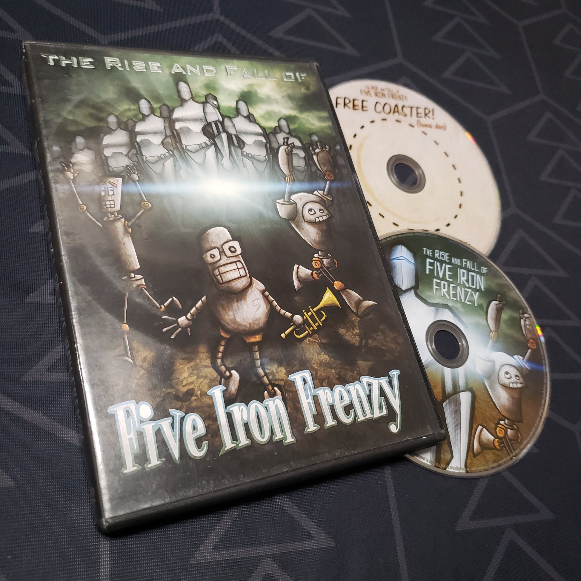 Image shows the case & two discs for the movie The Rise and Fall of Five Iron Frenzy on DVD