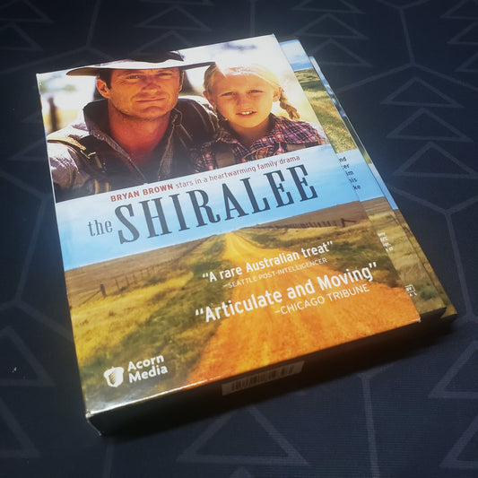 Image shows the outer box with two fanned-out disc cases for the miniseries The Shiralee on DVD