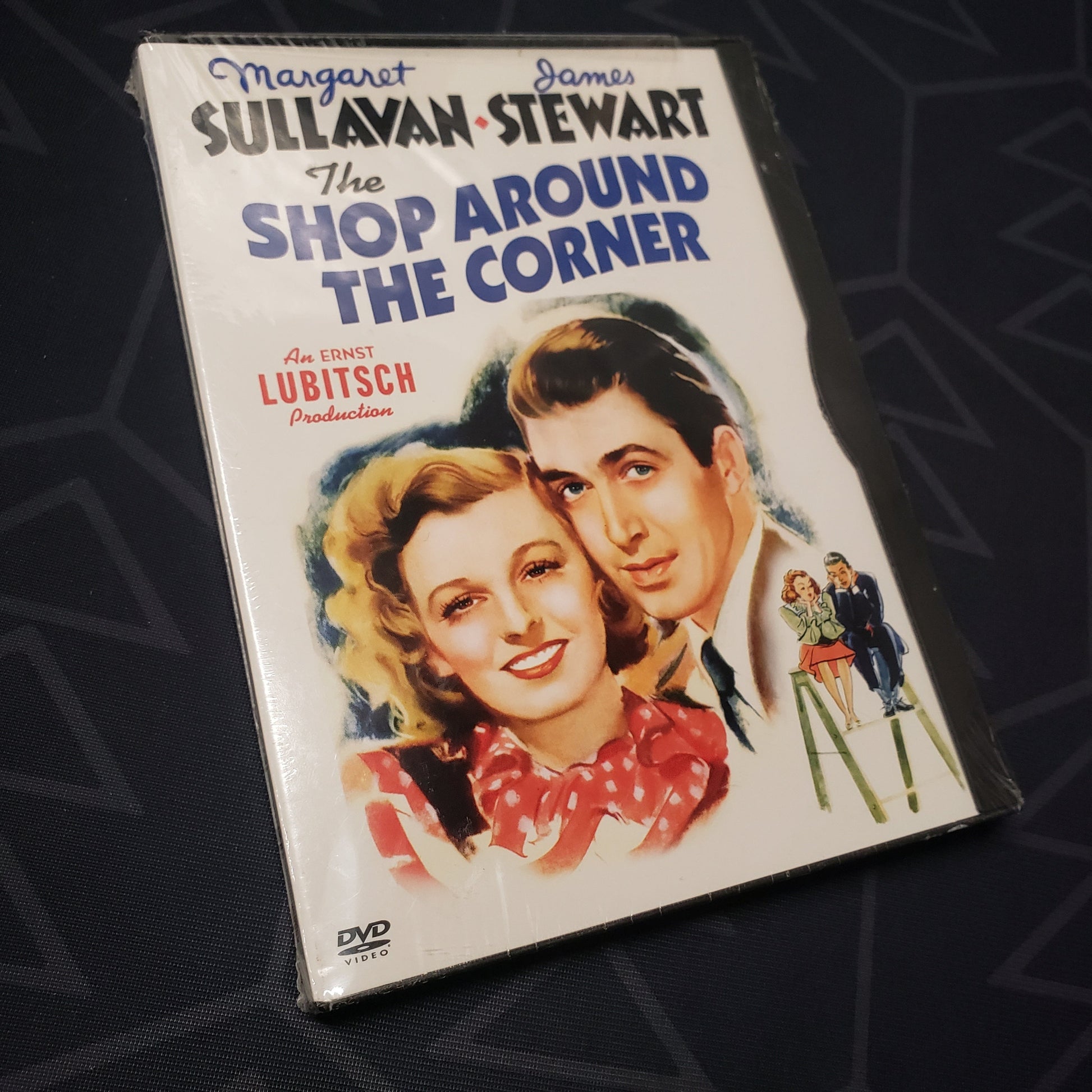 Image shows the front of the case for the movie The Shop Around the Corner on DVD