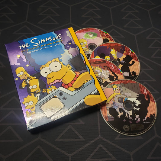 Image shows the case & four discs for the seventh season of The Simpsons on DVD