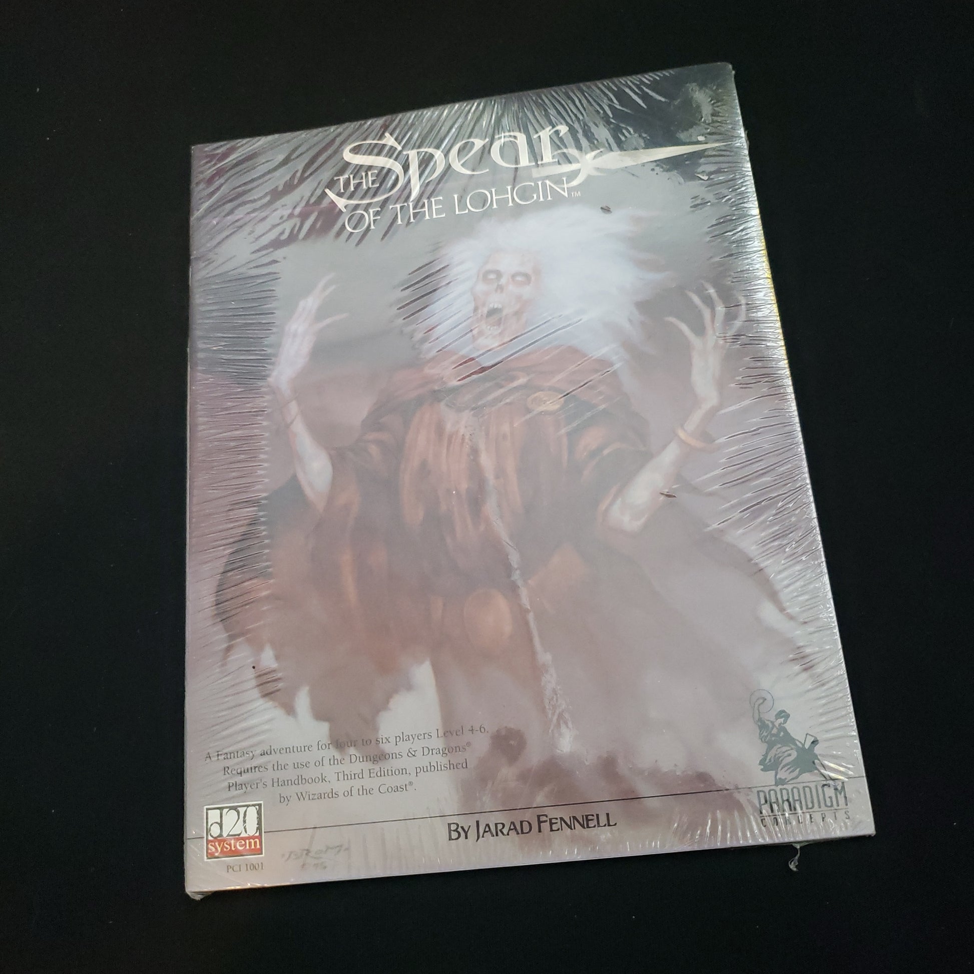 Image shows the front cover of the Spear of the Lohgin roleplaying game book