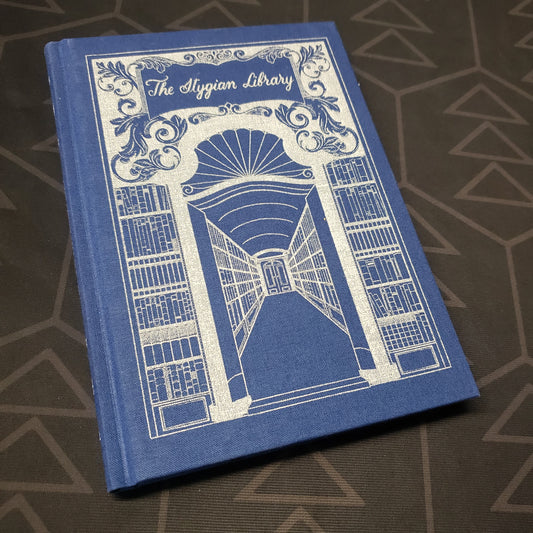 Image shows the front cover of the 2020 Remastered Edition of the Stygian Library roleplaying game book